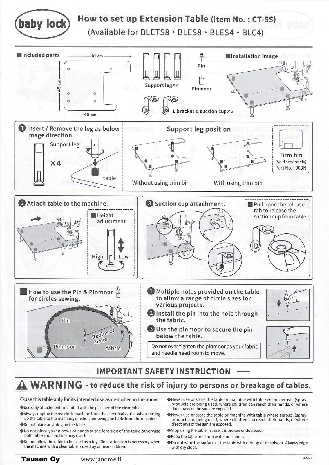 Baby Lock kirkas ompelutaso (45x61 cm) CT-5S - Image 4